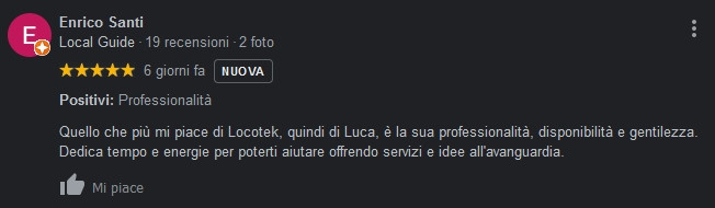 feedback di Enrico Santi